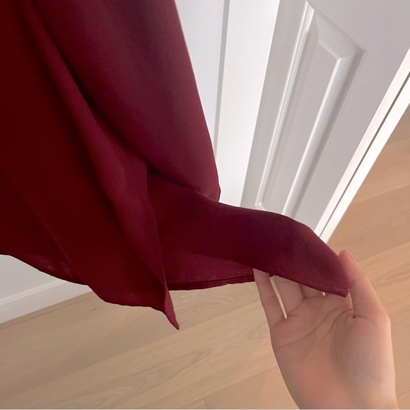 Topshop Red 3/4 Sleeve Blouse - Picture 4 of 4